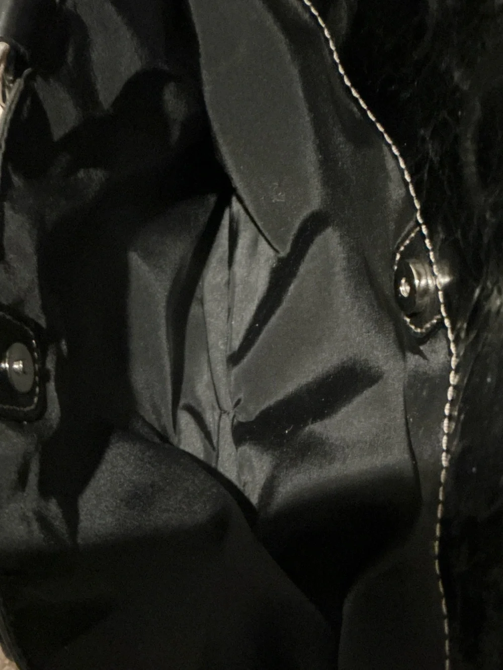 Giani Bernini Black Patent Leather Shoulder Tote with Silver Hardware